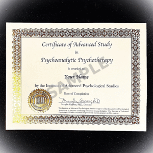 Certificate of Advanced Study in Psychoanalytic Psychotherapy